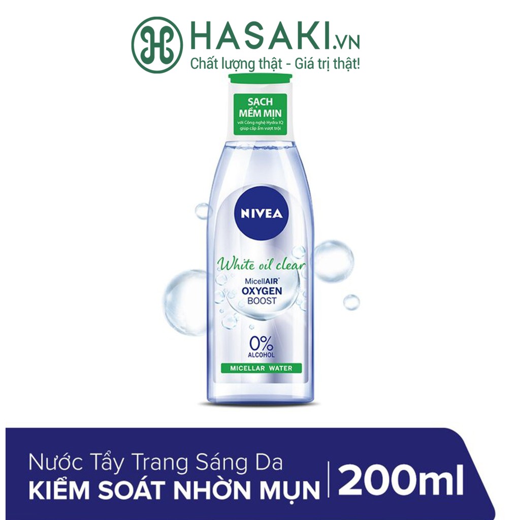 Nước tẩy trang sáng da cho da nhờn mụn nivea