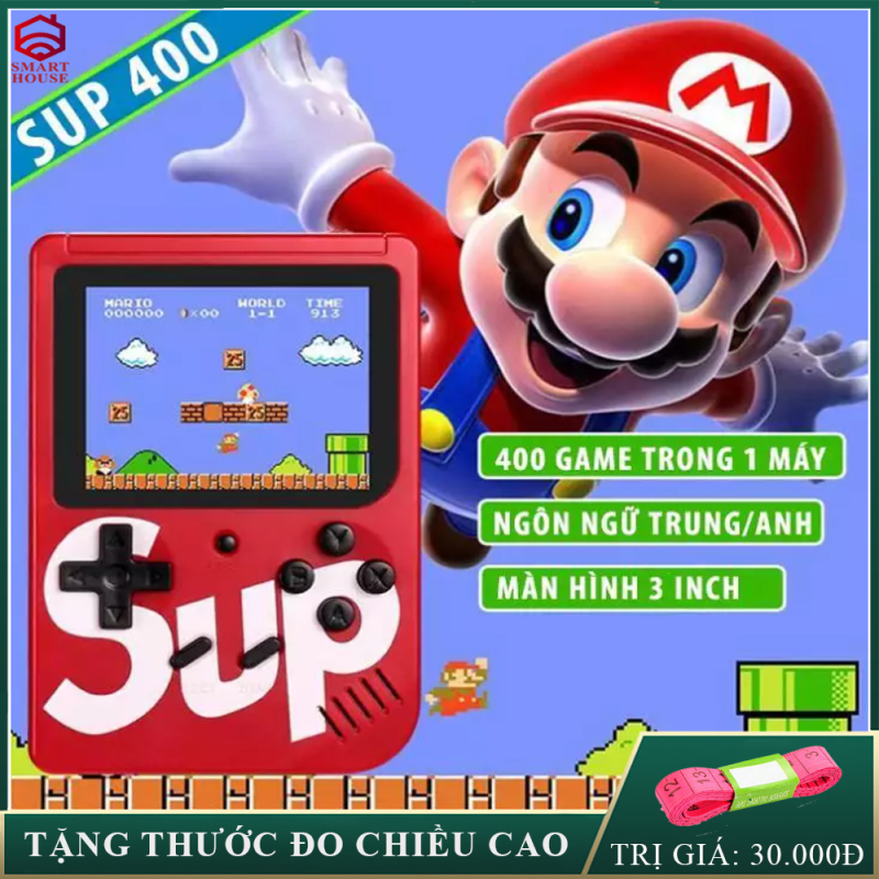 Máy chơi Game mini cầm tay SUP 400 trò chơi thế hệ mới, có thể chơi 2 người kèm tay cầm