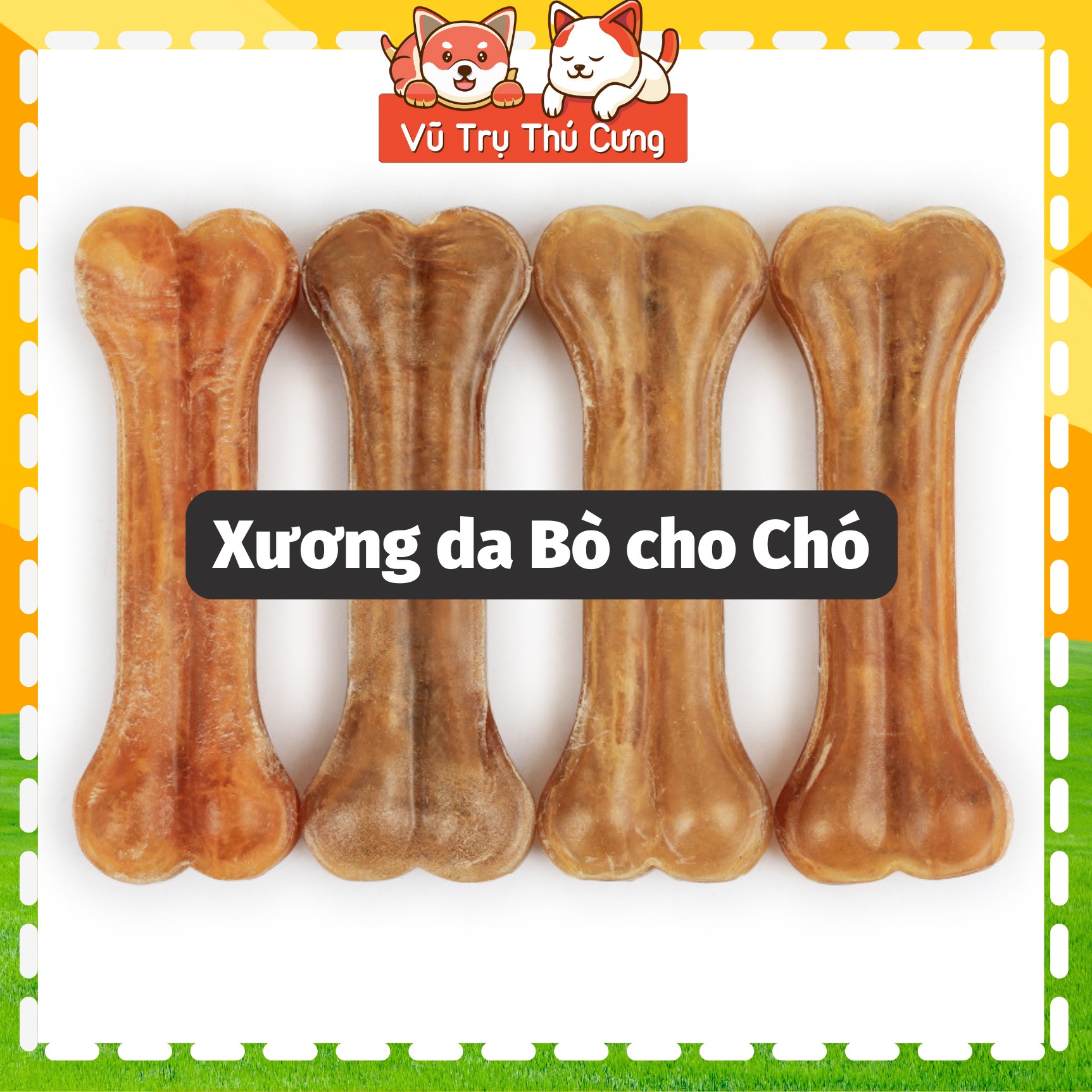 Xương da bò cho Chó gặm sạch răng và bổ sung dinh dưỡng