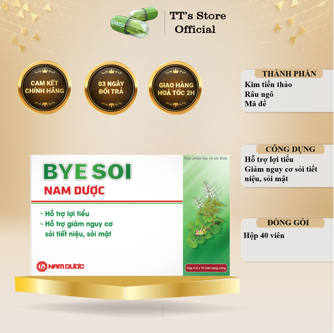 Bài sỏi nam dược - sỏi thận, sỏi mật - byesoi nam dược, bye sỏi mẫu mới