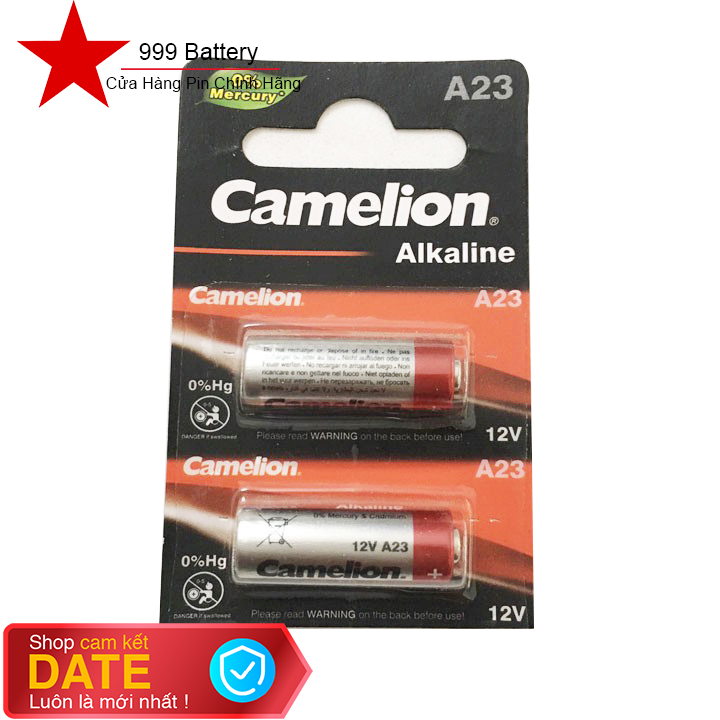 Combo 2 viên pin cửa cuốn A23, pin chuông cửa Camelion 12V chính hãng