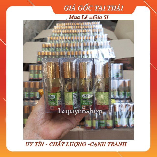 12 chai dầu gió nhân sâm green herb oil thái lan 8ml chính hãng