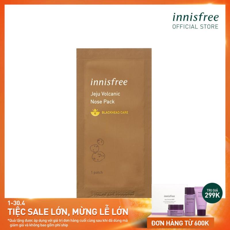 Mặt nạ lột mụn đầu đen innsifree Jeju Volcanic Nose Pack (1 Miếng) giá rẻ