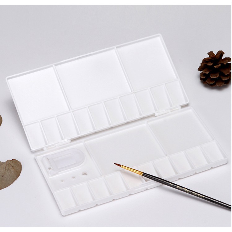 Khay Pha Màu Đôi PALETTE,Khay Pha Màu Có Nắp