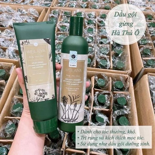 Tặng set mini - bộ gội xả gừng hà thủ ô weilaiya zinger - lamii beauty