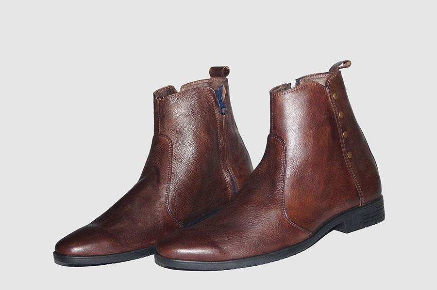 [HCM]Giày boot nam da bò thật. Bảo hành 12 tháng.MS: B142