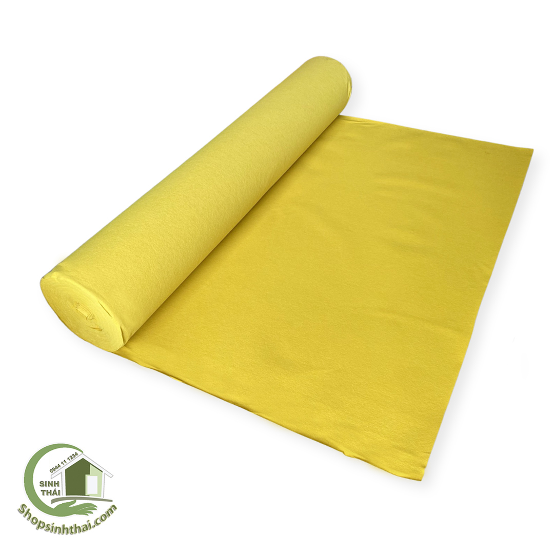 Thảm nỉ lót trải sàn màu vàng - 1m²