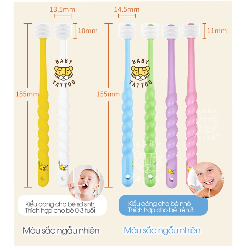 [HCM]Bàn Chải Đánh Răng 360 Độ Cho Bé Từ 3 Tuổi