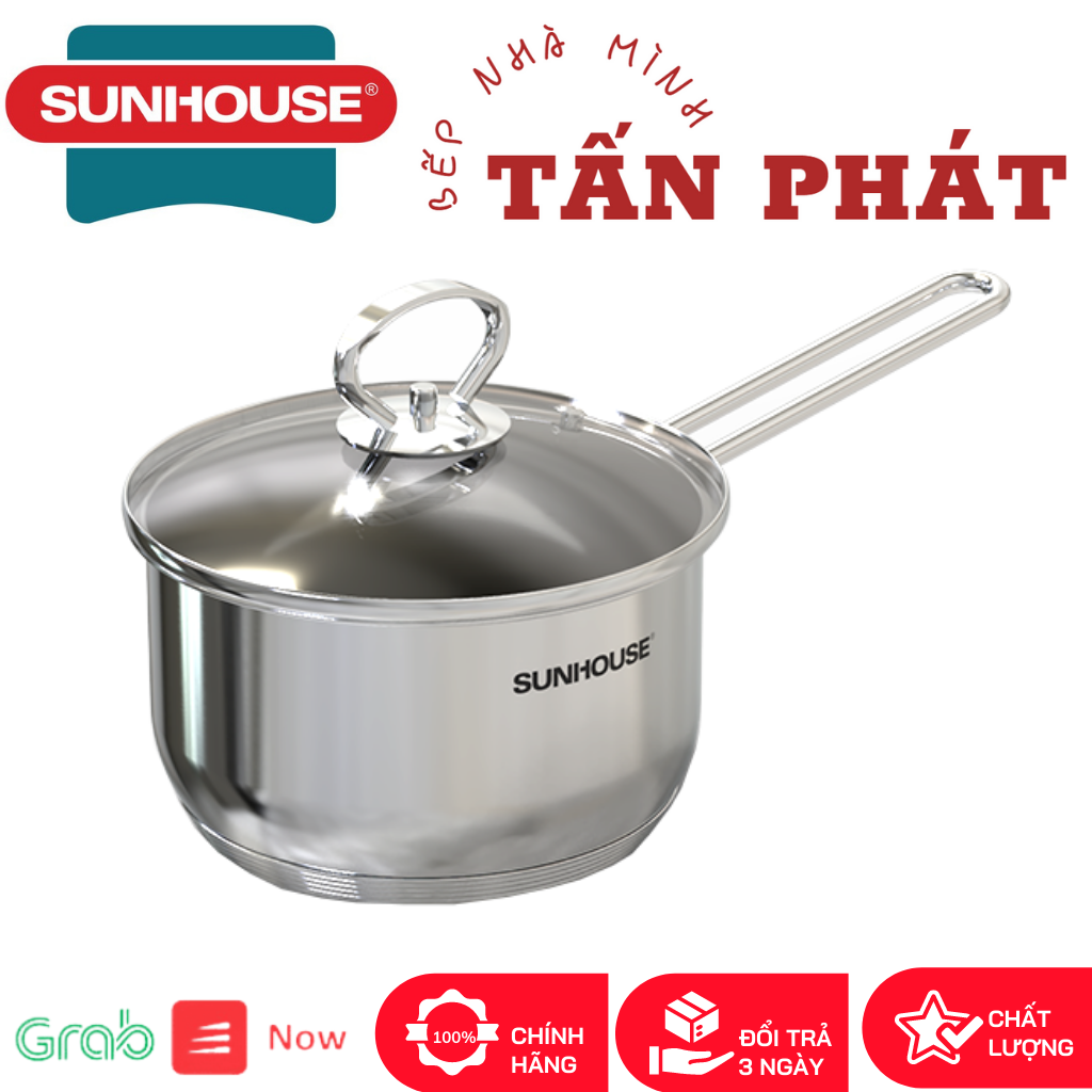 [HCM]nồi quấy bột chống dính đáy từ sunhouse 16cm