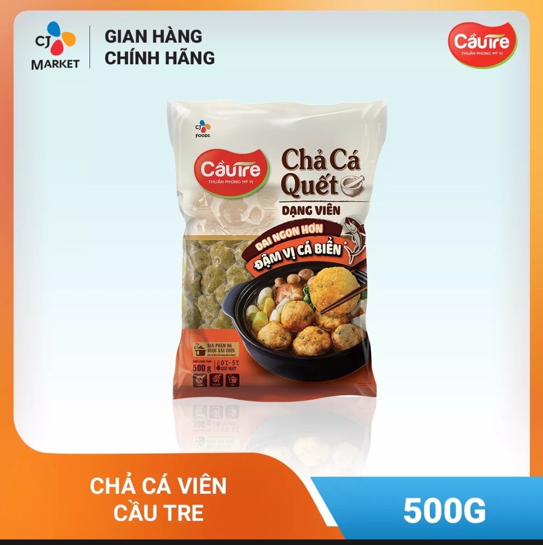 HCM - Chả cá quết Cầu Tre - chả cá viên 500gam , thịt cá tra 54%