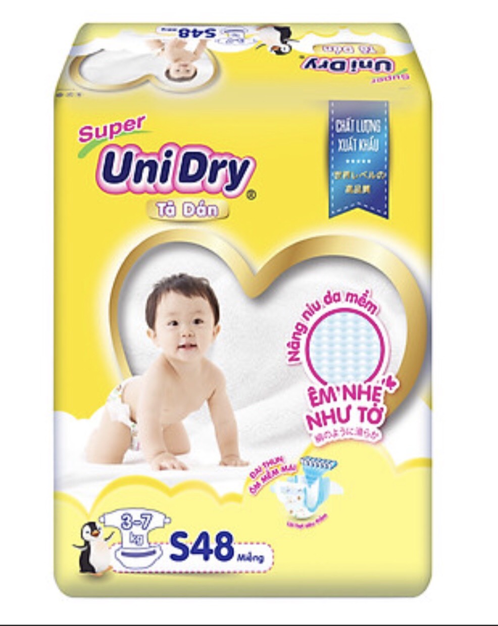[HCM]Giá rẻ- Bỉm tã dán unidry size S48