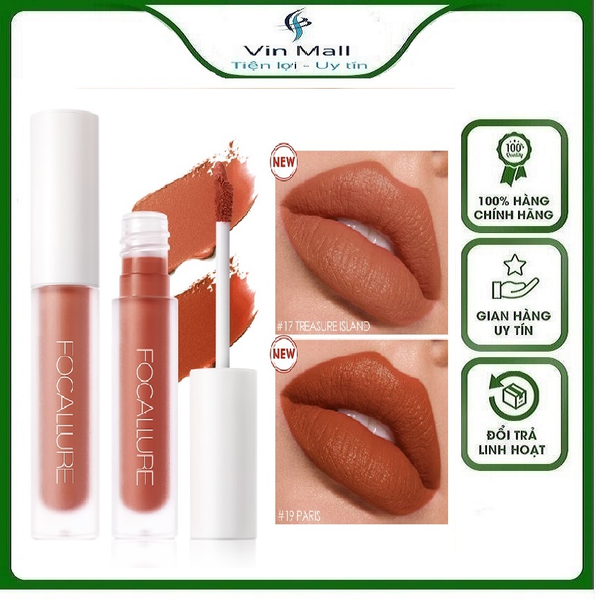 Son Tint FOCALLURE Siêu Căng Bóng Mọng Nước - Dưỡng Ẩm Siêu Lì Màu Sắc Thời Trang Lâu Trôi Mềm Mại