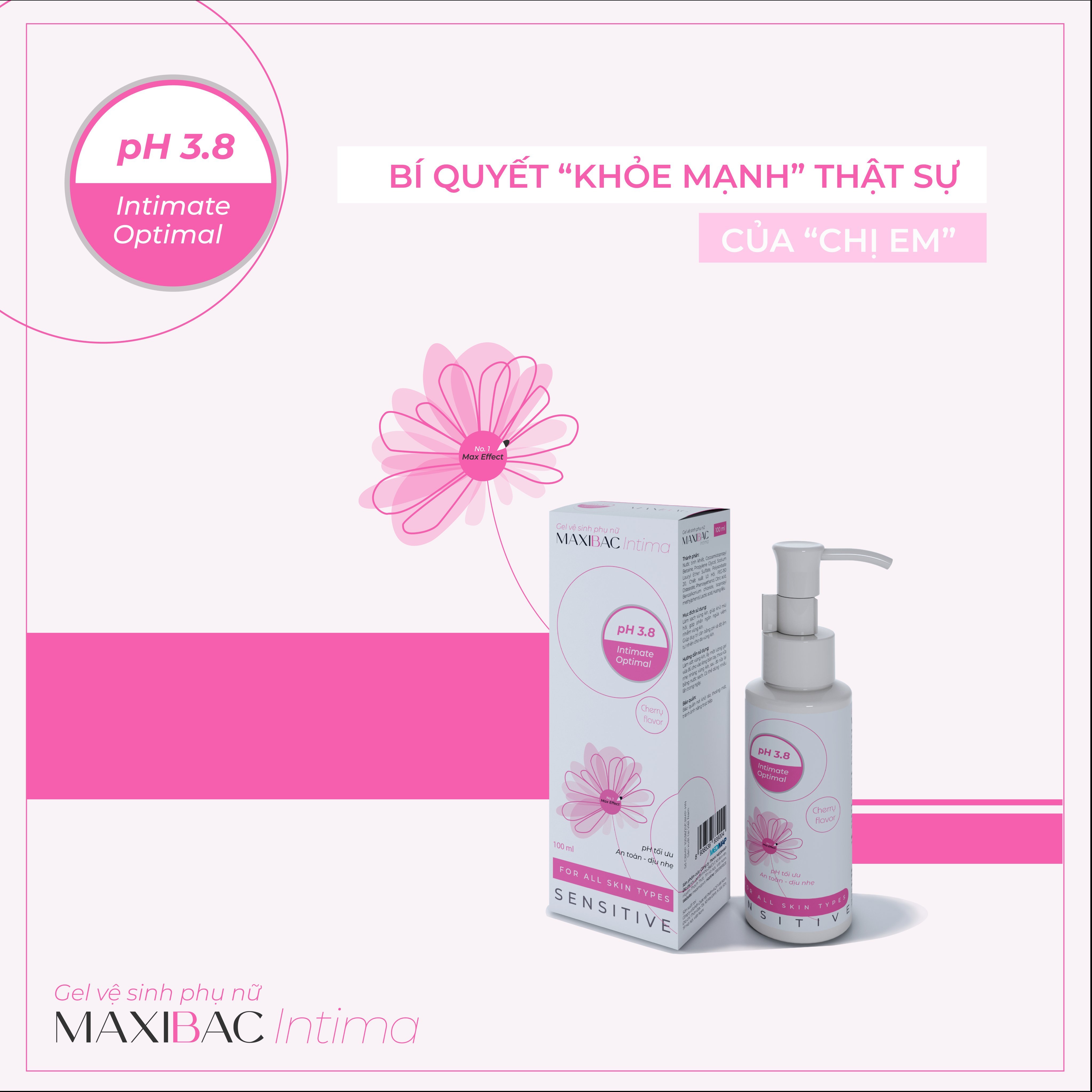 Gel vệ sinh phụ nữ MAXIBAC INTIMA pH 3.8