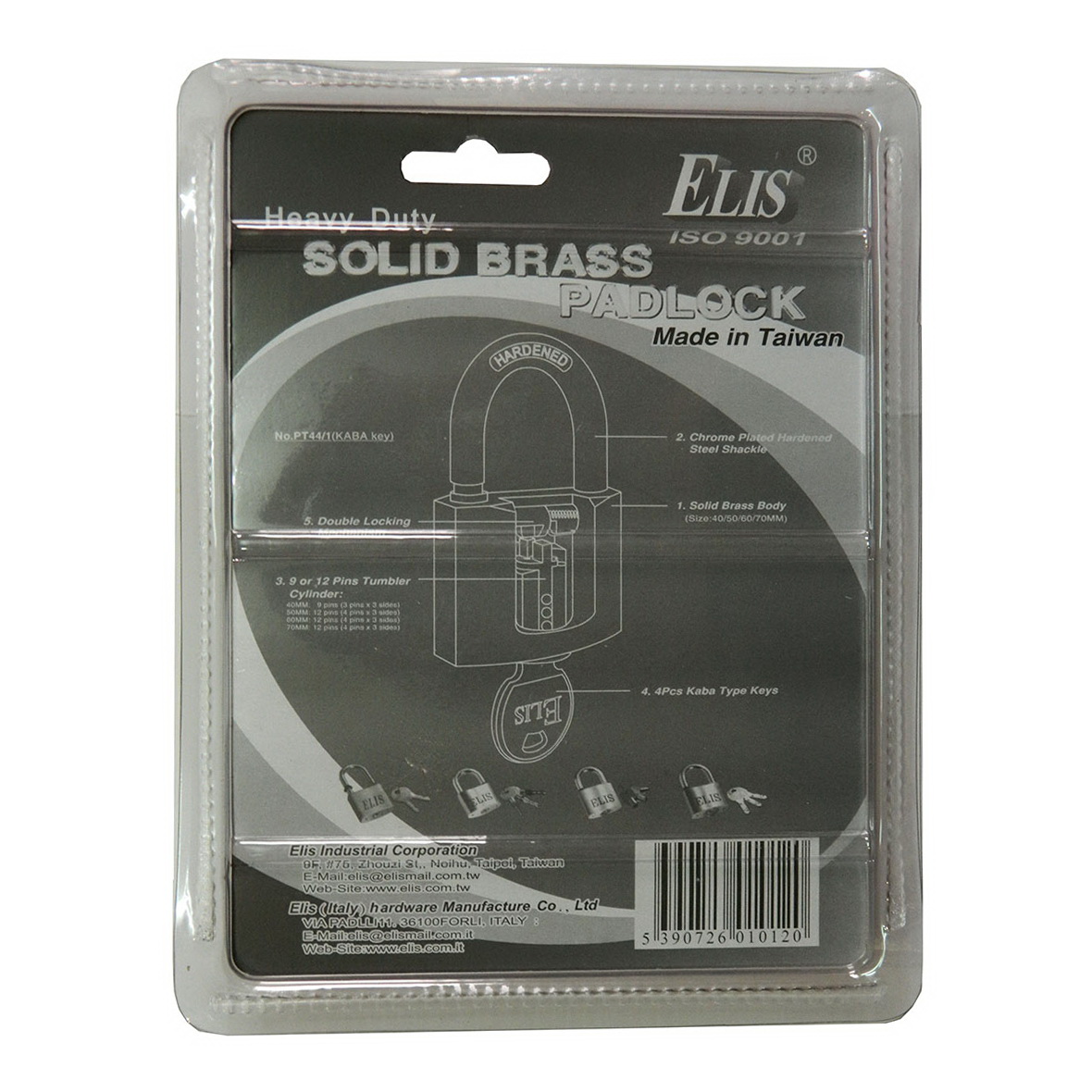 Brass Padlock ELIS 60mm