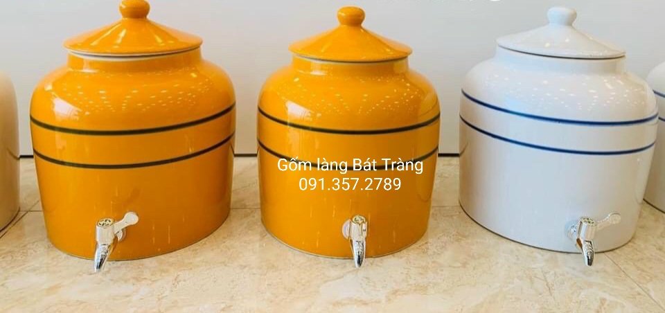 Bình đựng nước 10 lít bằng gốm sứ Bát Tràng