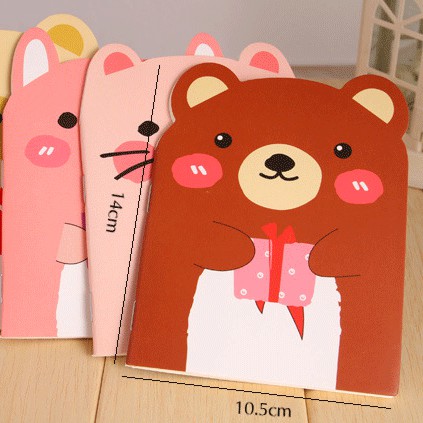 Sổ Gấu Dễ Thương Có Dòng Kẻ Phong Cách Hàn Quốc