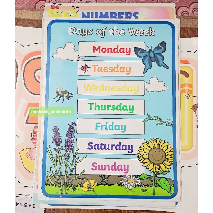 Trang trí lớp học Tiếng Anh dạng decal nhiều mẫu