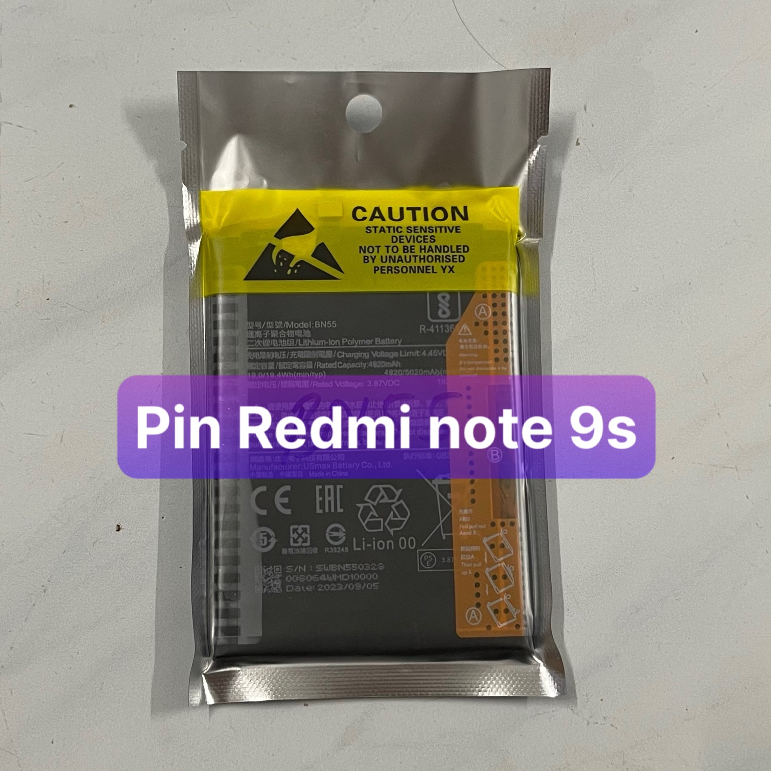 Pin xiaomi redmi note 9s mã bn55