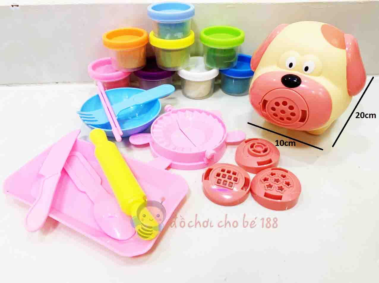 HỘP ĐẤT SÉT ĐẤT NẶN LÀM MÌ + MÁY LÀM MÌ CHÓ, HEO, BÒ
