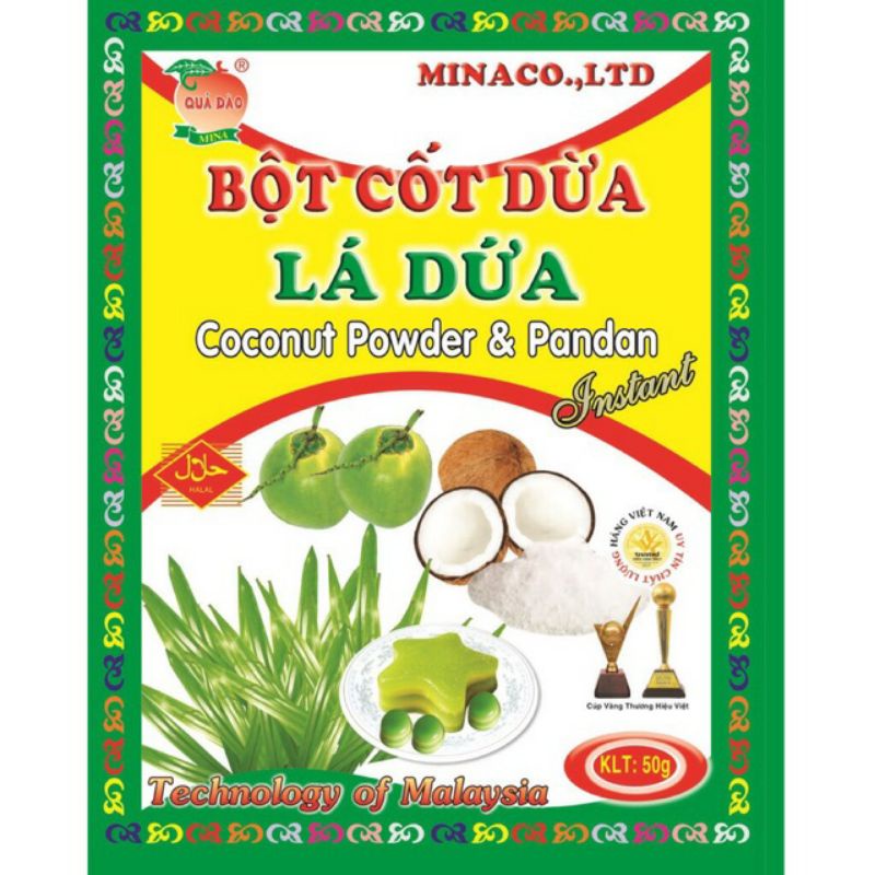 Bột cốt dừa lá dứa minaco hiệu qủa đào