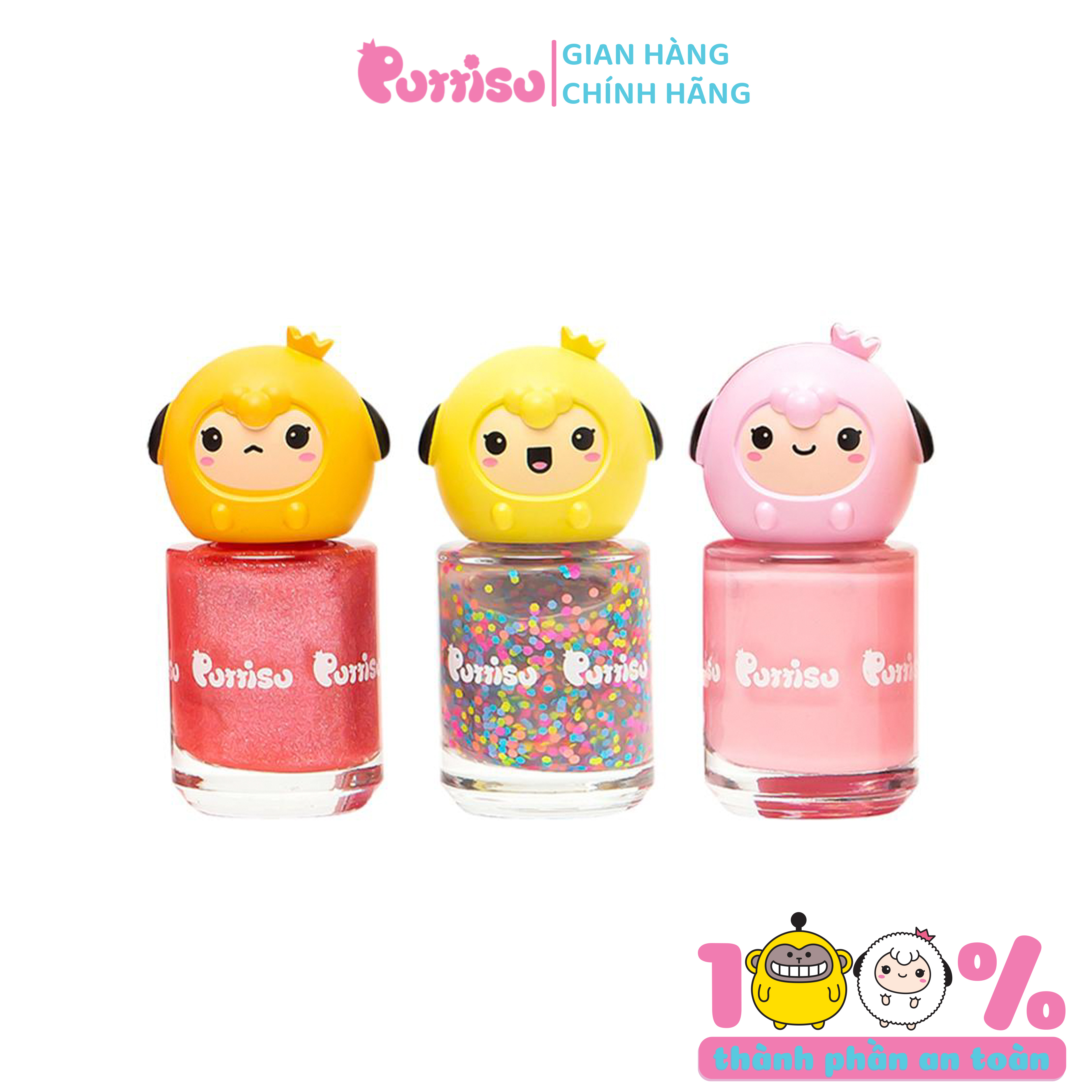 Sơn móng tay Puttisu Pangpang Nail Art 3pc Kit