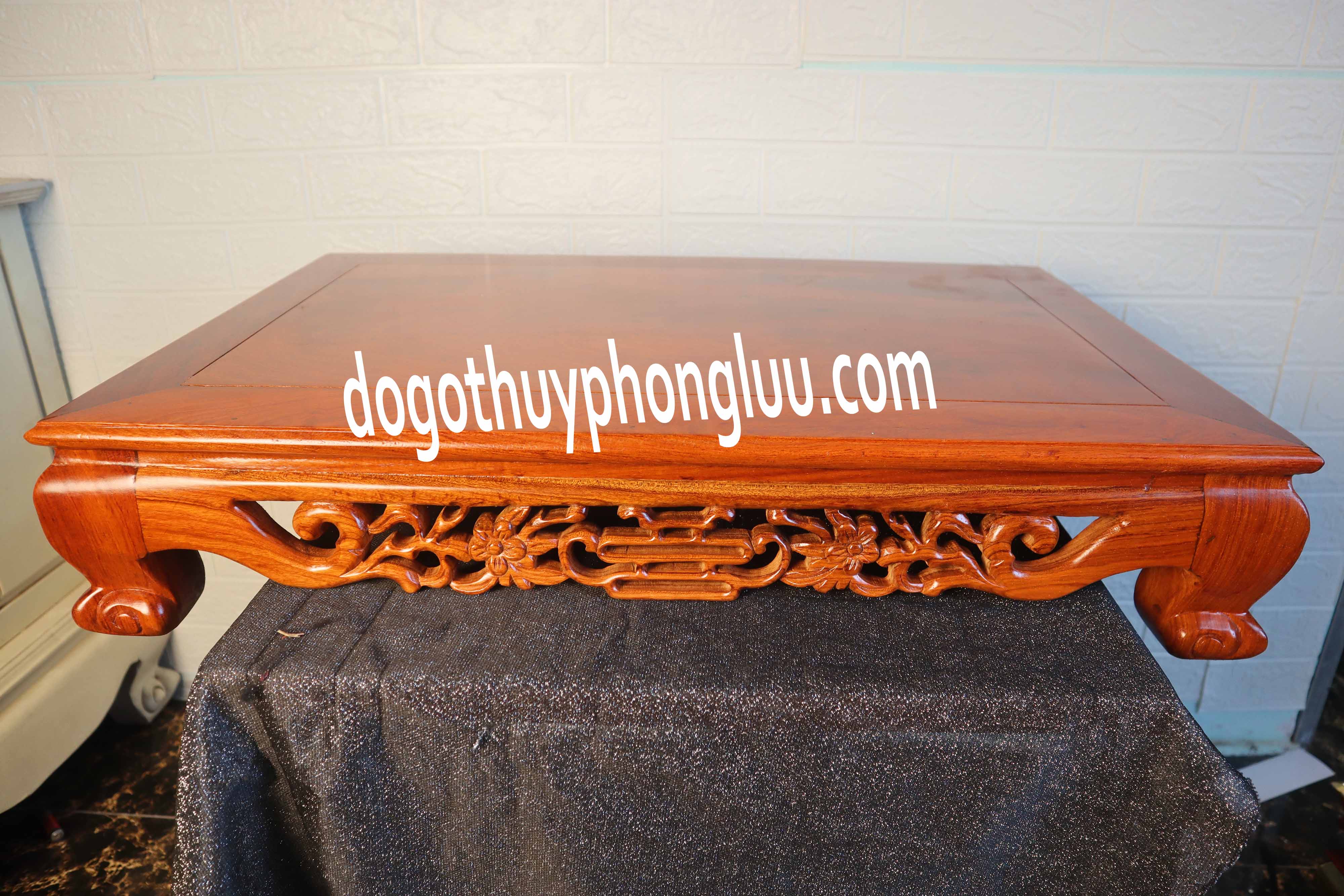 Bàn osin chiện mai cỡ lớn gỗ hương lọng thủng cao 15cm