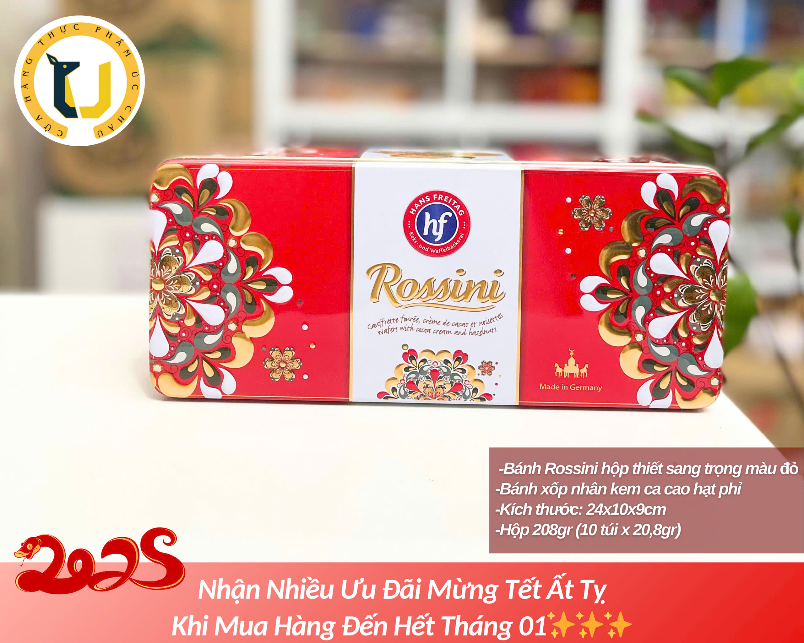 (HÀNG ÚC) Bánh xốp kem sữa và kem hạt dẻ KNOPPERS Milk Hazelnut Cream Wafers lốc 8 bánh rời