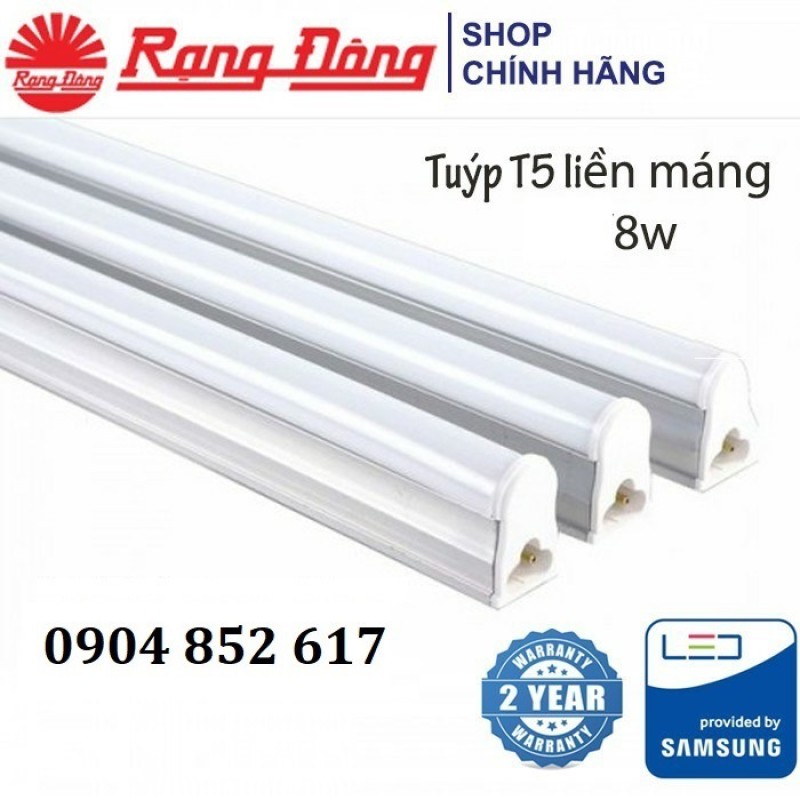 Đèn Led Hắt Trần T5 Rạng Đông 8W 60Cm, Bảo Hành 2 Năm, Chipled Samsung
