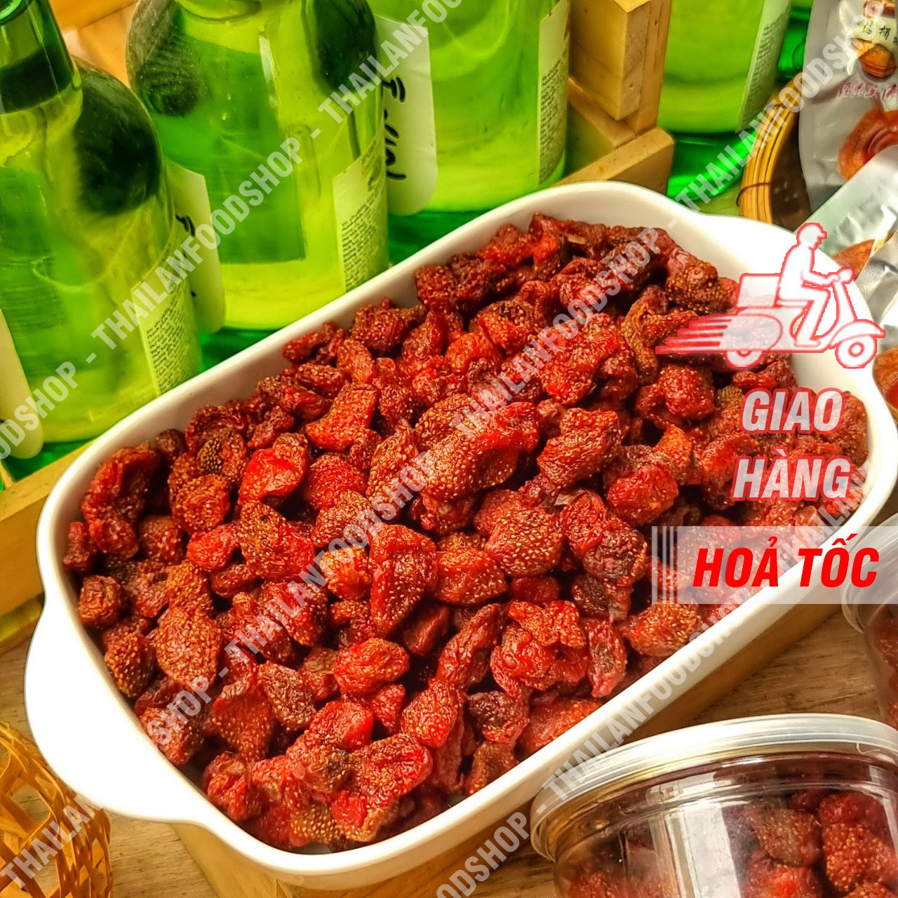 Dâu tây sấy dẻo đà lạt - lon 500gr