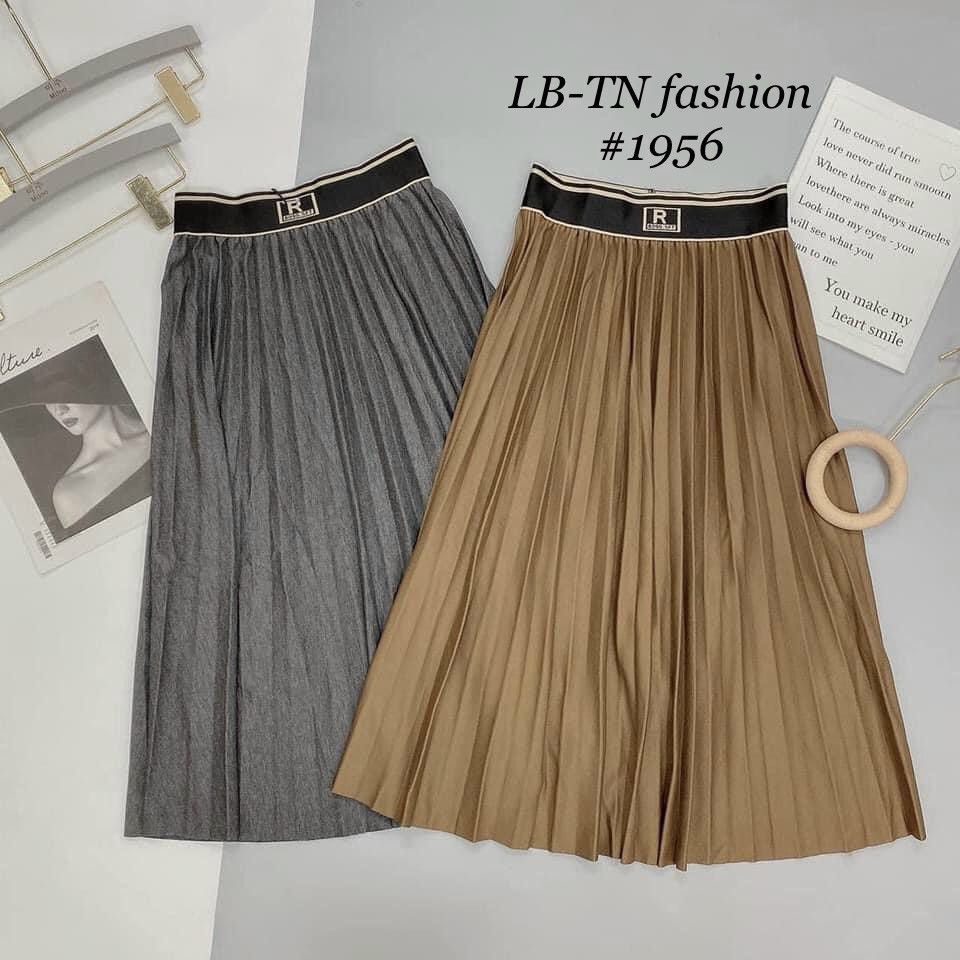 Chân váy xếp ly dạ dài