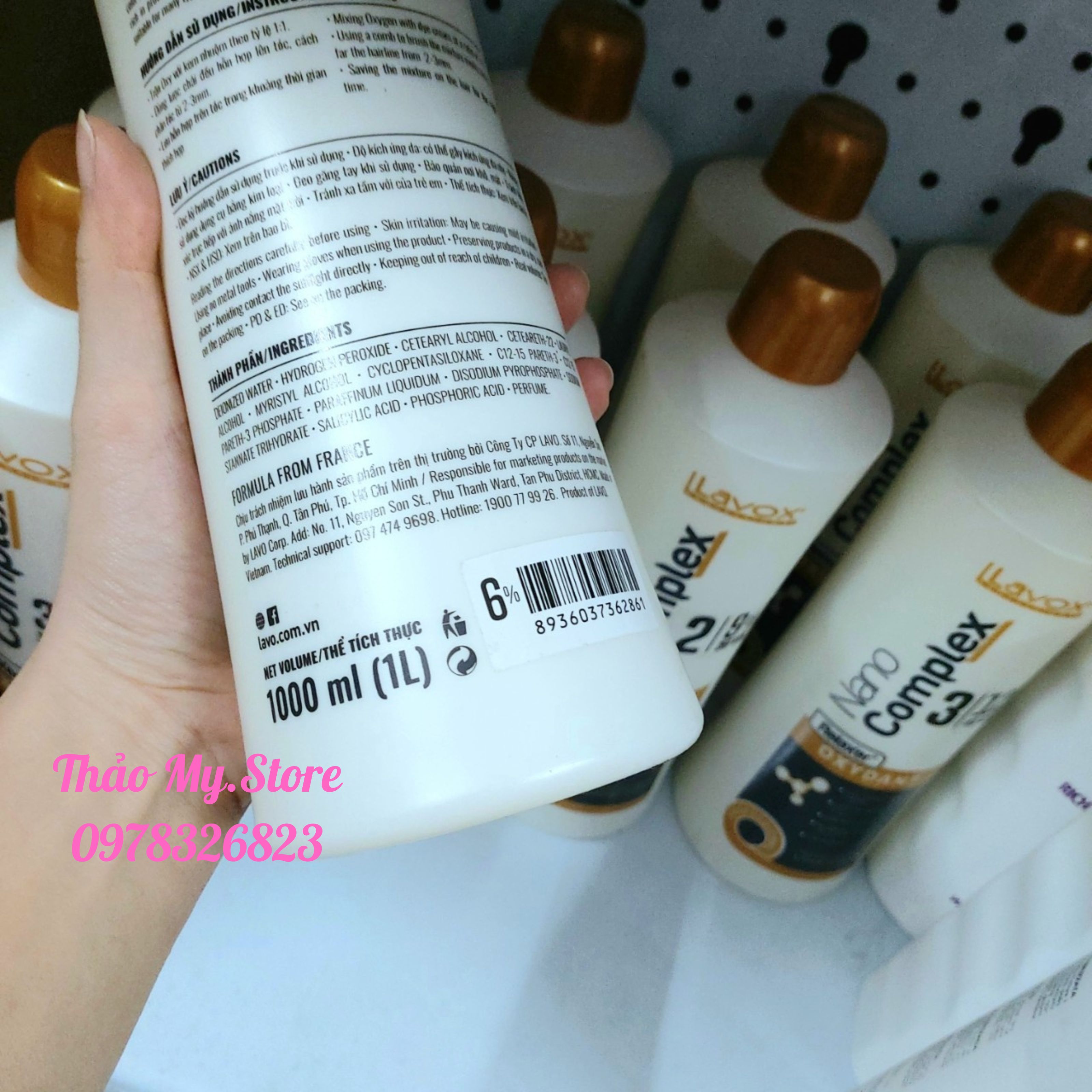 Oxy Trợ Nhuộm Lavox Nano Siêu Dưỡng 1000ml - Oxy thơm