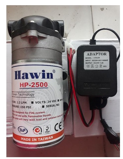 Máy phun sương HAWIN HP 2500 TẶNG 2 đầu răng 21-8