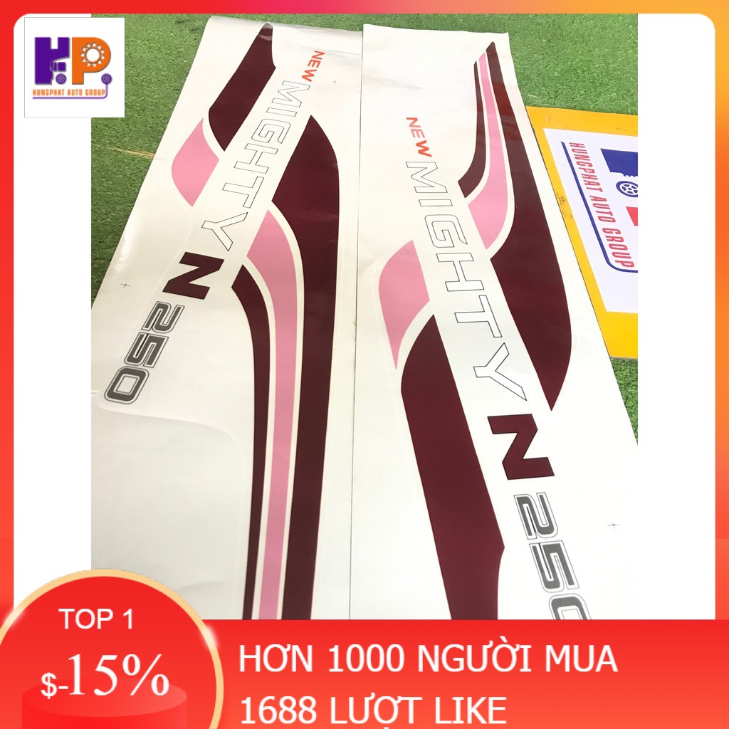 Tem xe tải decal dán ô tô new mighty n250 dành cho xe tải hyundai mẫu đẹp
