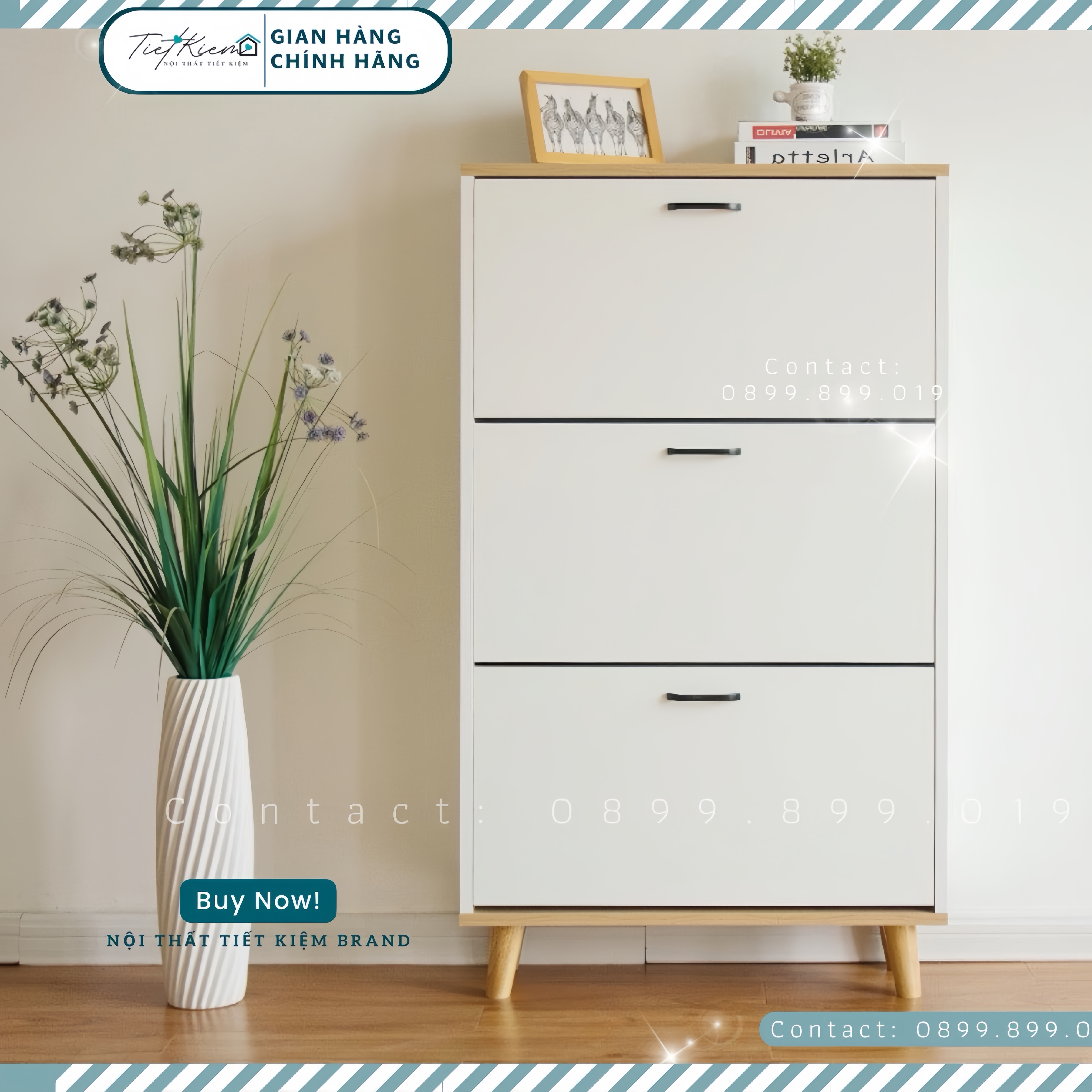Tủ giày đẹp bằng gỗ G7998