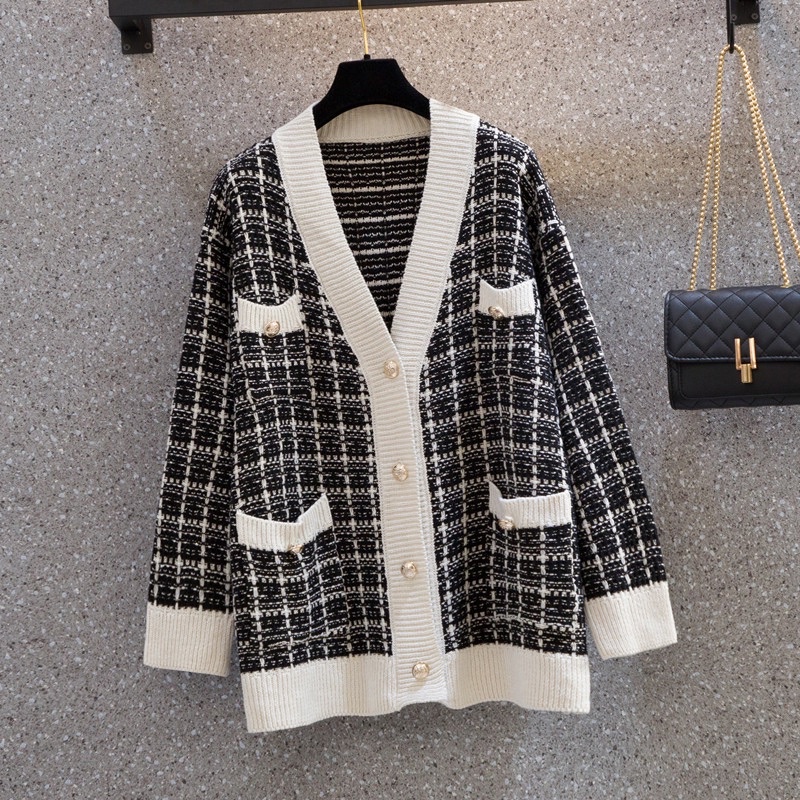 Áo khoác len cardigan hàng Qc