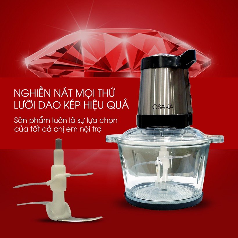 MÁY XAY THỊT ĐA NĂNG  OSAKA MC909 1.5 LÍT