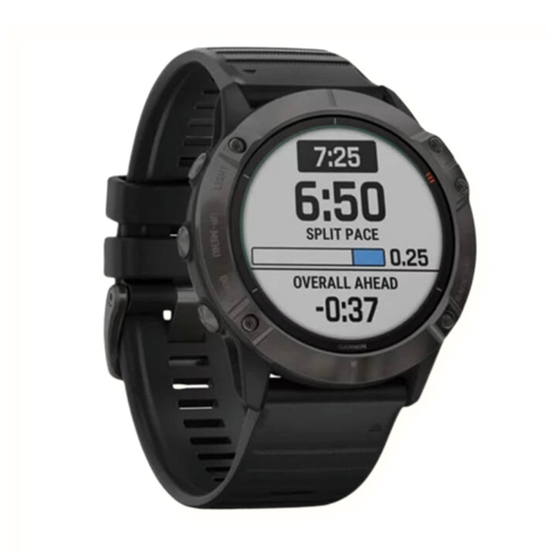 ĐỒNG HỒ THÔNG MINH GARMIN FENIX 6X (TITANIUM CARBON GRAY DLC WITH BLACK BAND, PRO SOLAR)