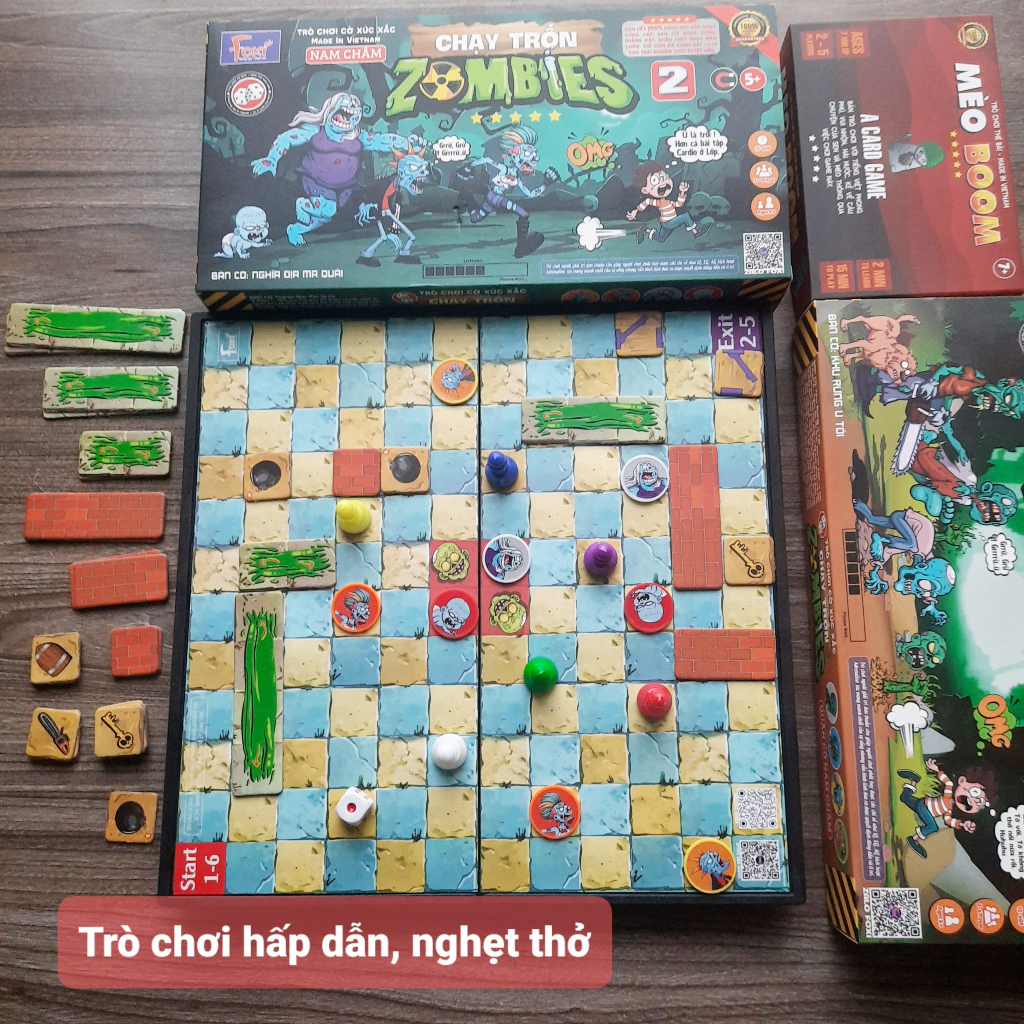 Đồ Chơi Board Game - Chạy Trốn Zombies Nam Châm