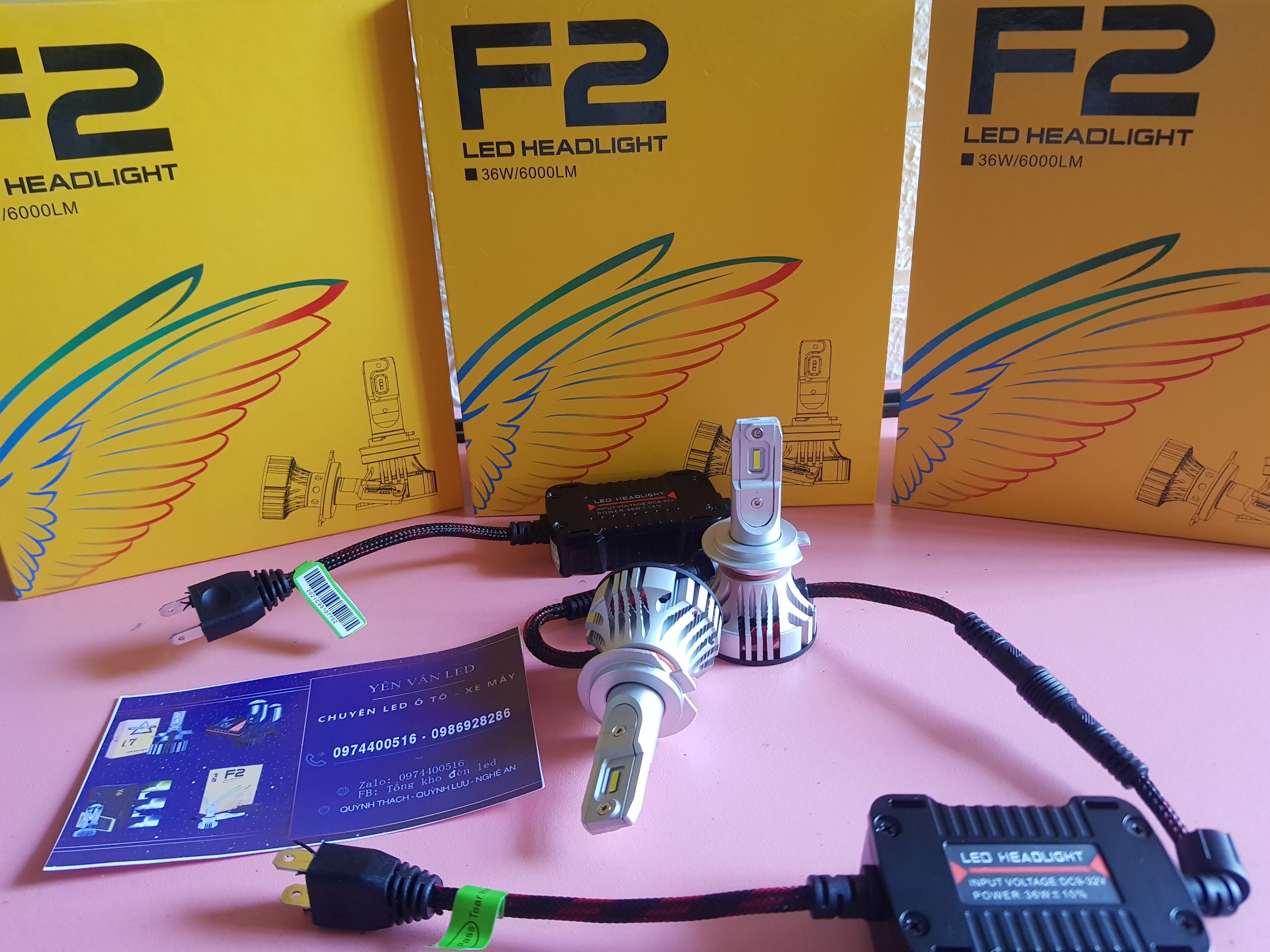 Đèn Led F2 Cao Cấp Lắp cho Ô tô Xe máy