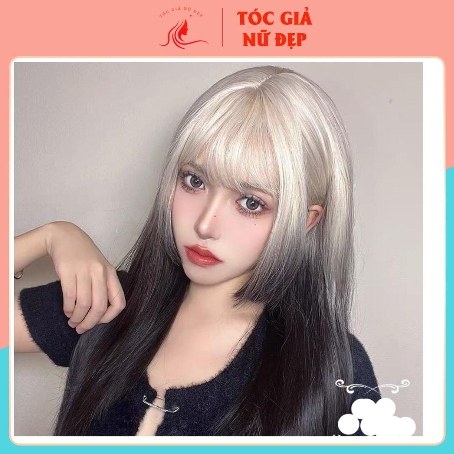 Tóc giả nguyên đầu mẫu mới mã BHT043
