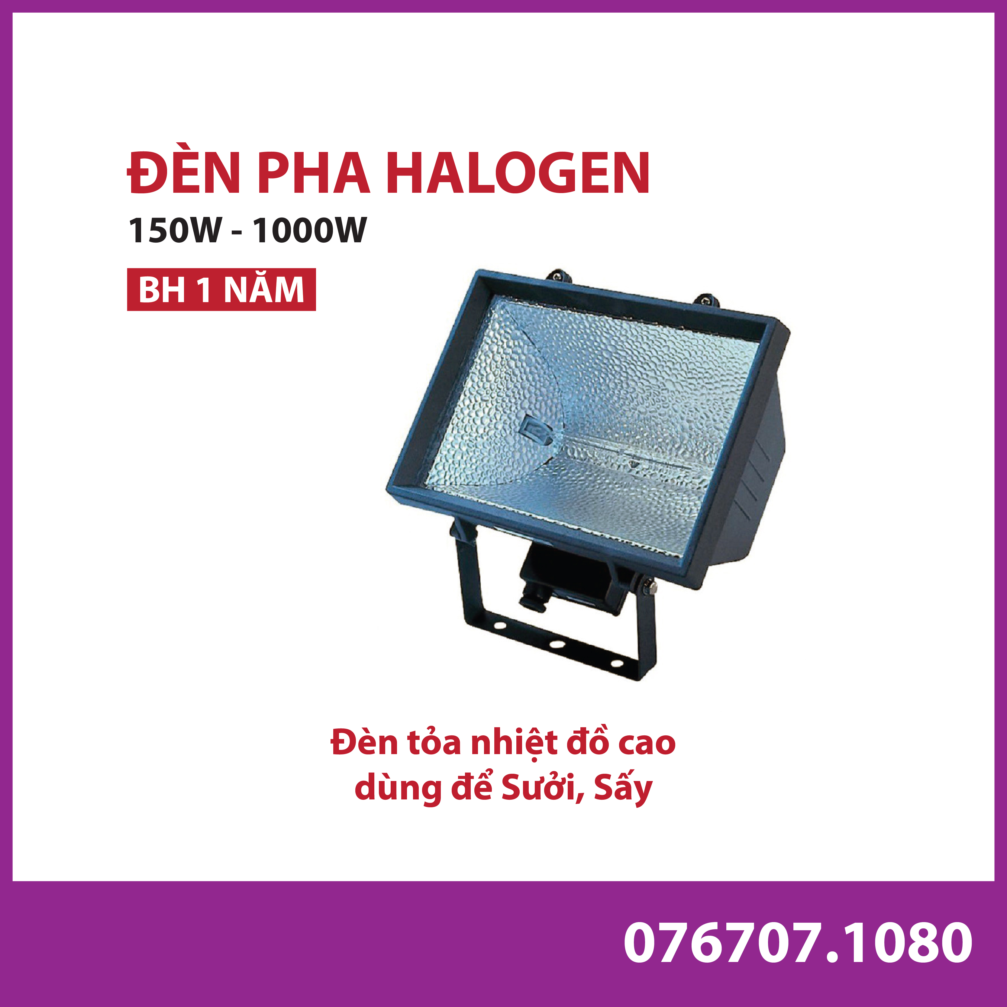 Đèn Sấy Halogen 100w 150w 1000w