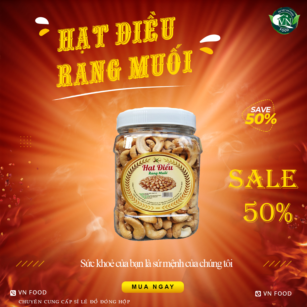 [HCM][BAO NGON] 500g Hạt Điều Vỡ Rang Muối Loại A