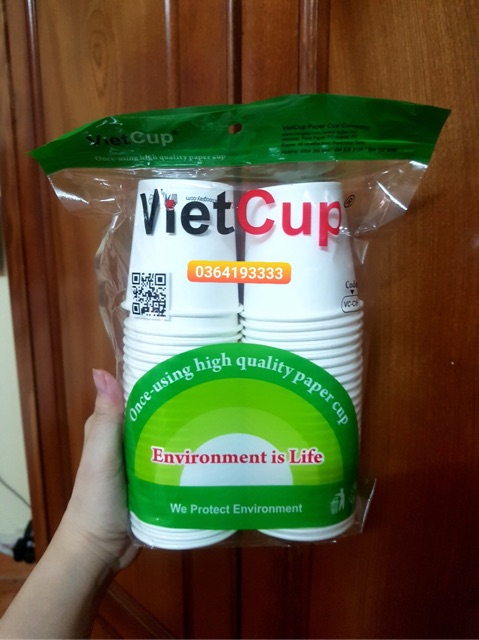 Cốc giấy Vietcup 50 cái 180ml