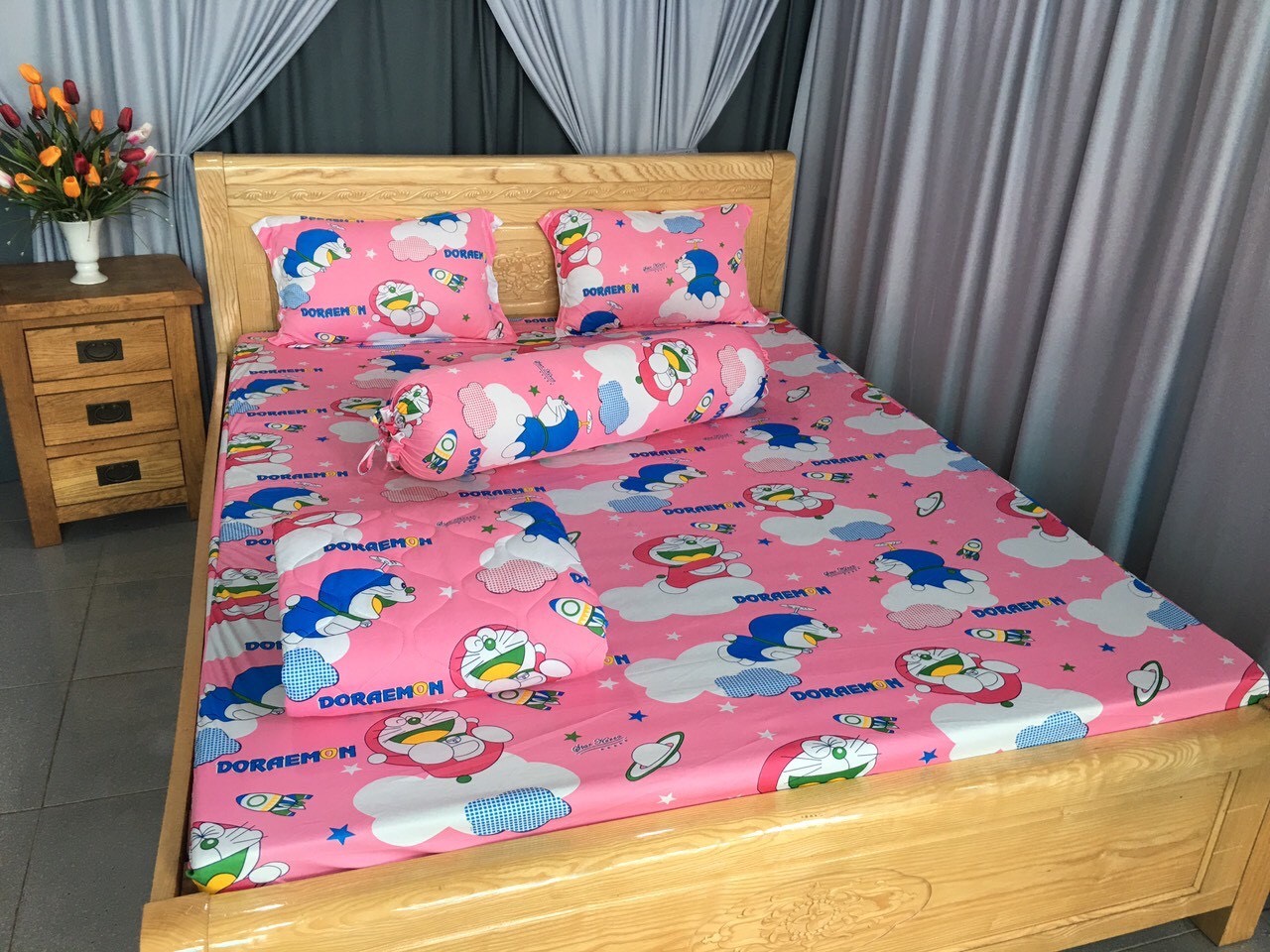drap thun hàn mát lạnh- drap giường-grap cao cấp