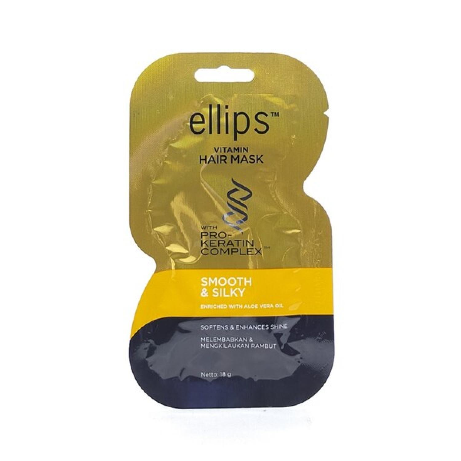 Ellips ủ tóc 18g óng mượt gói 18ghộp 12 gói