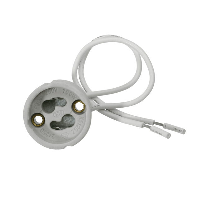 Đui đèn Gu10 bằng sứ sử dụng cho các bóng đèn Halogen, đèn Philip...