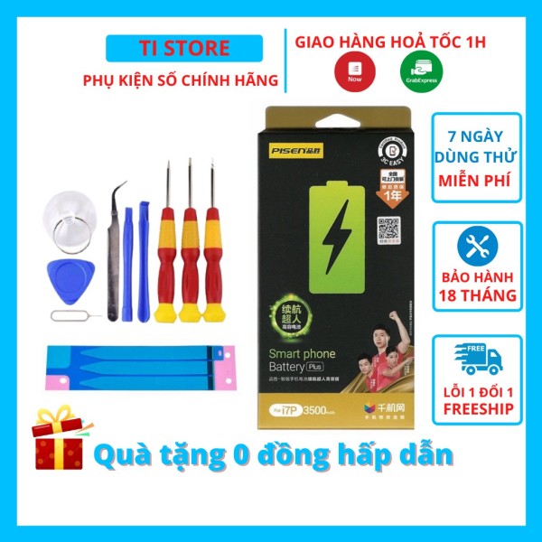 Bảng giá Pin IPhone PISEN dung lượng siêu cao cho Iphone 6,6s,6Plus,6SPlus,7,7Plus,8,8Plus, X - tistore