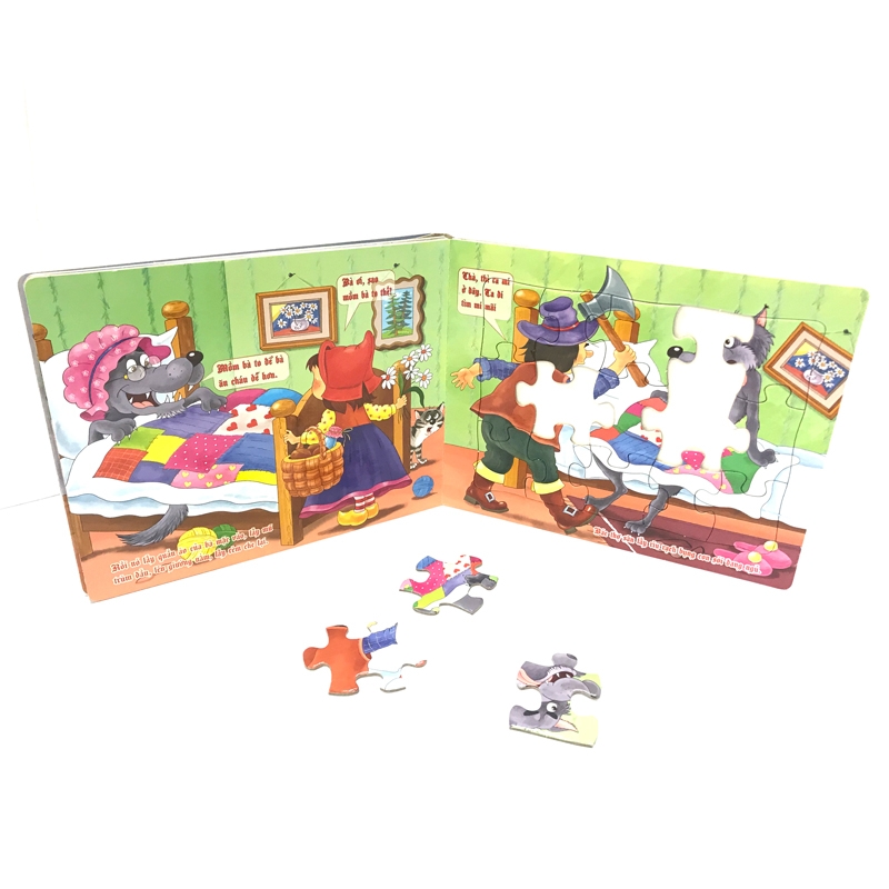 Fahasa - Puzzle Book Funny Time - Mẩu 2: Cô Bé Quàng Khăn Đỏ