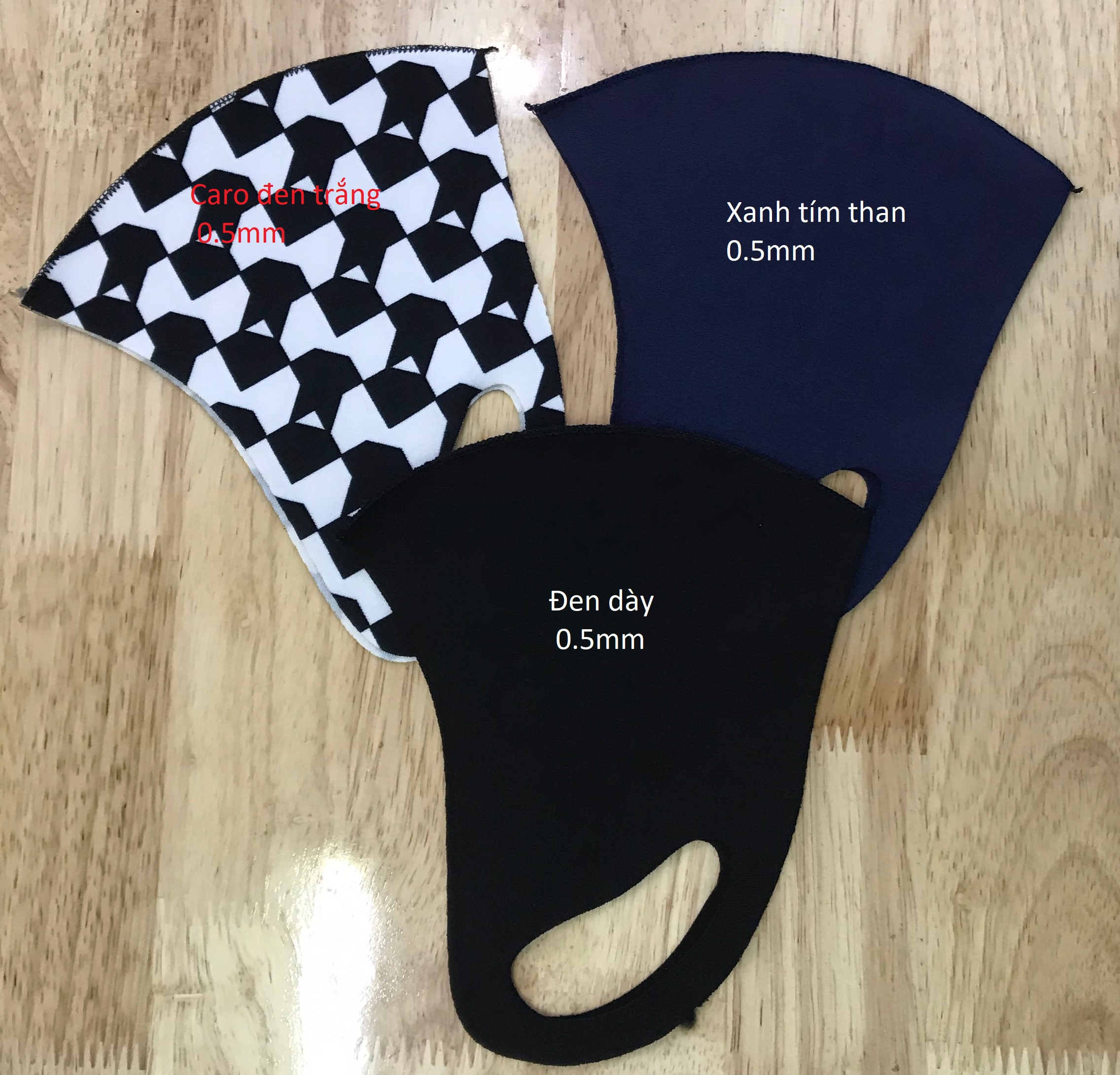 Set 10 Khẩu Trang Vải Co giãn Poly thun khổ rộng