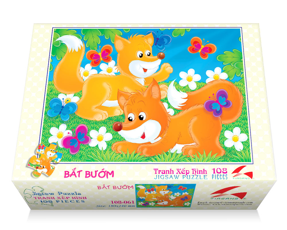 Tranh xếp hình 108 mảnh - Bắt bướm